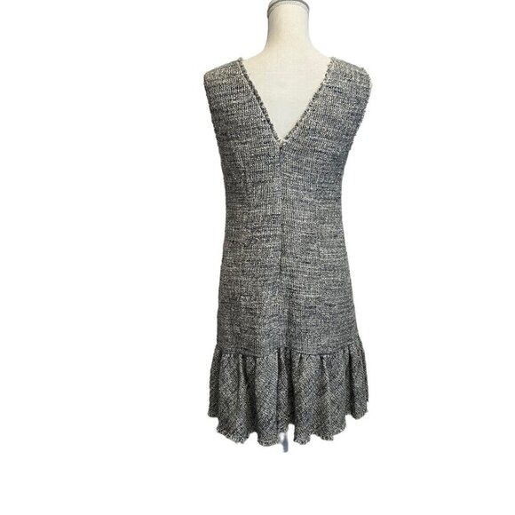 Rebecca Taylor‎ Sleeveless Tweed Ruffle Hem Sheath Dress Size 8 - Picture 6 of 13